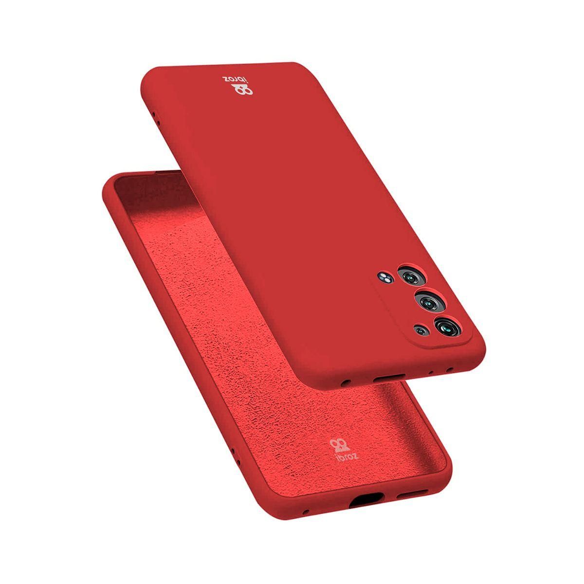 IBROZ Coque Oppo Reno 6 Pro Silicone rouge