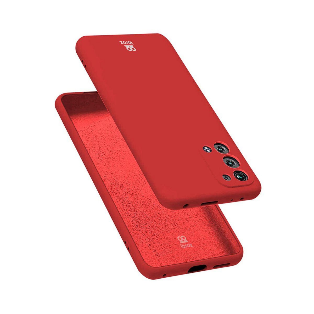 IBROZ Coque Oppo Reno 6 Pro Silicone rouge