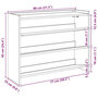 Voir la diapositive 6 : VIDAXL Etagere a chaussures vieux bois 80x25x62 cm bois d'ingenierie