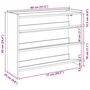 Voir la diapositive 6 : VIDAXL Etagere a chaussures vieux bois 80x25x62 cm bois d'ingenierie