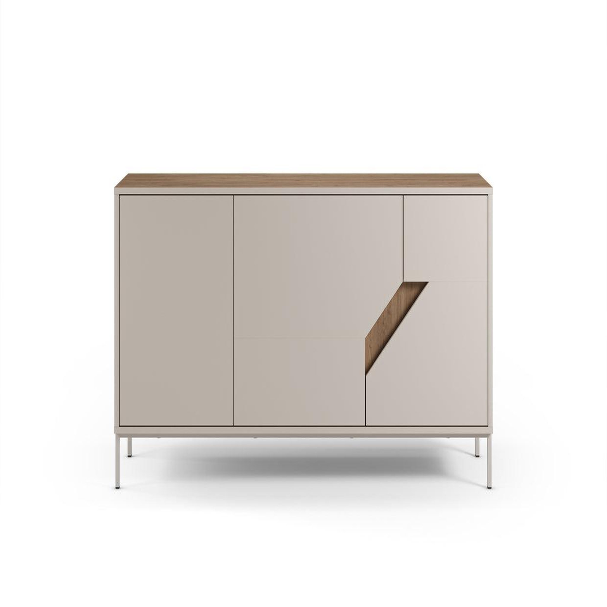 CASANOVA PARIS DALIA - Buffet 4 portes 180cm en mélamine - Beige