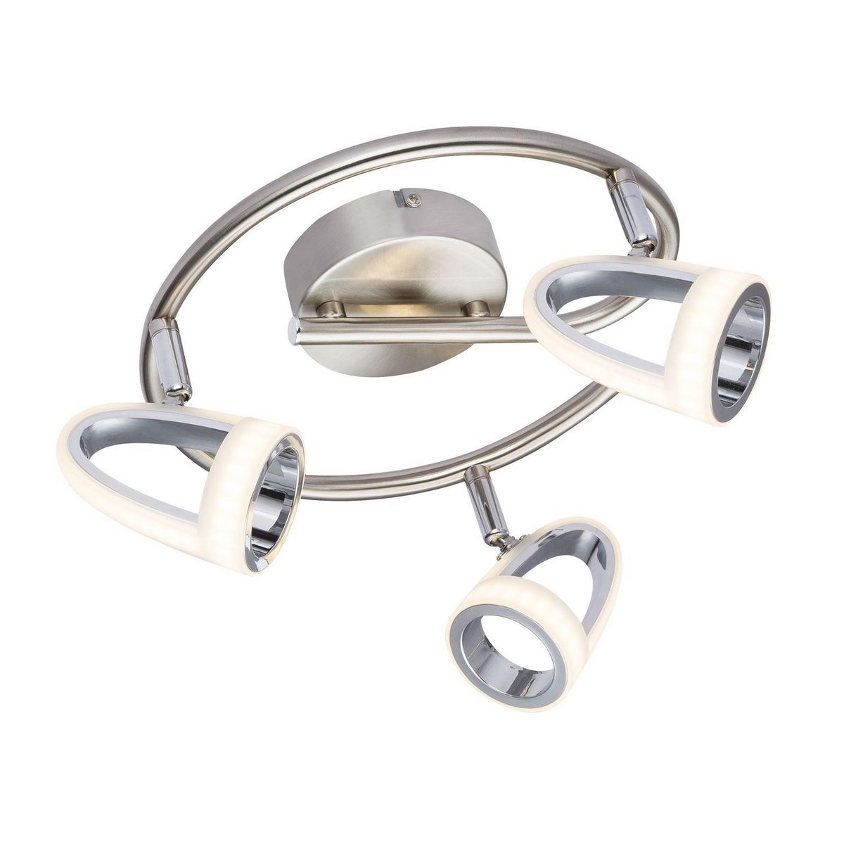 GLOBO Plafonnier rond LED design Rodrik - Argent mat