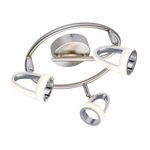 GLOBO Plafonnier rond LED design Rodrik - Argent mat