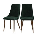 Rendez vous déco Lot de 2 chaises en velours vert-Vinni