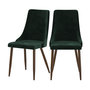 Voir la diapositive 1 : Rendez vous déco Lot de 2 chaises en velours vert-Vinni