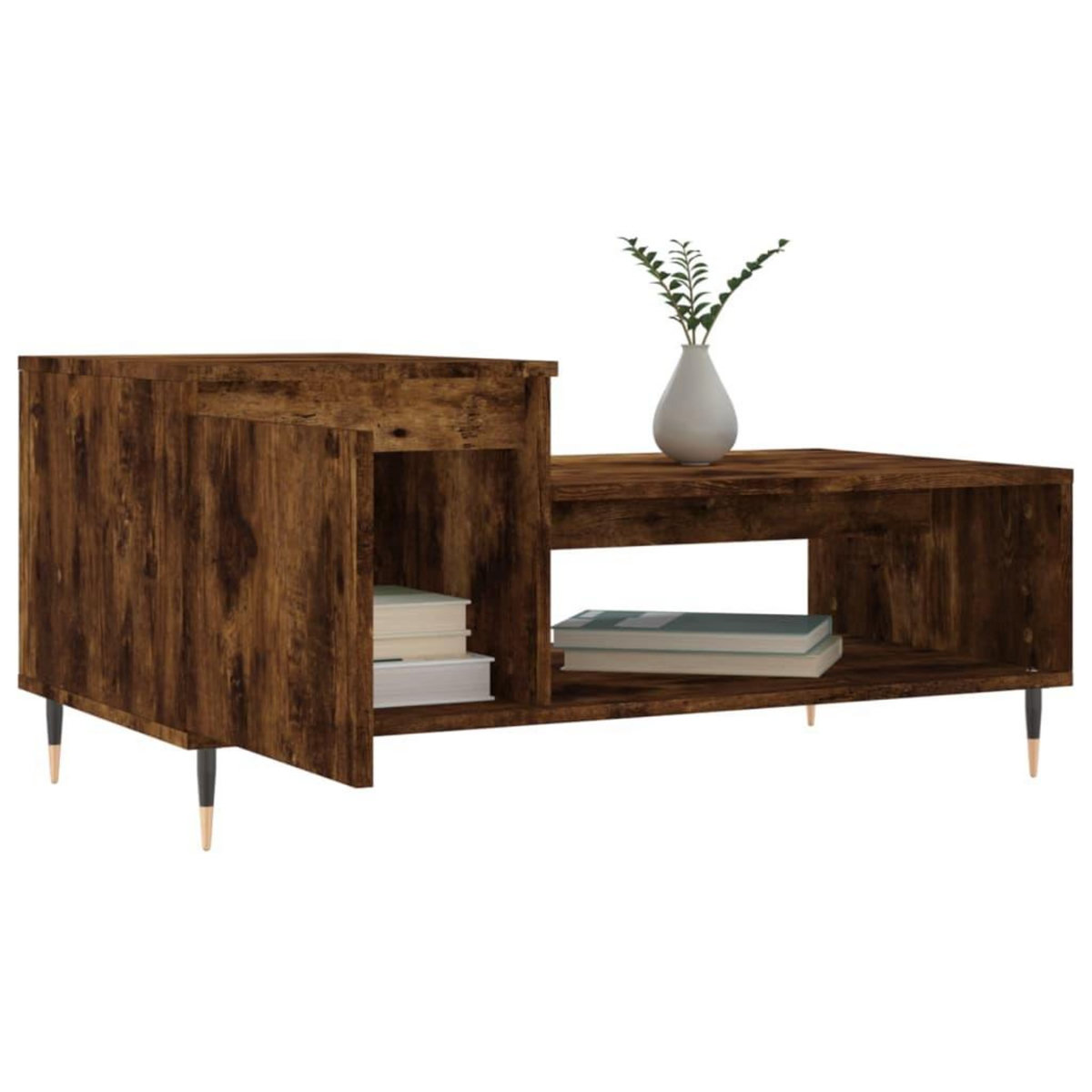 VIDAXL Table basse Chene fume 100x50x45 cm Bois d'ingenierie