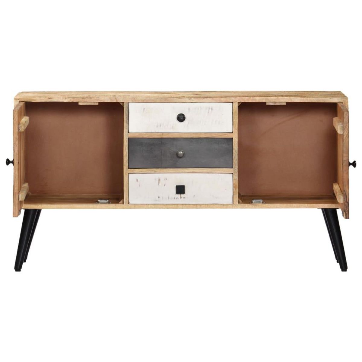 VIDAXL Buffet 118x30x62 cm Bois de manguier massif