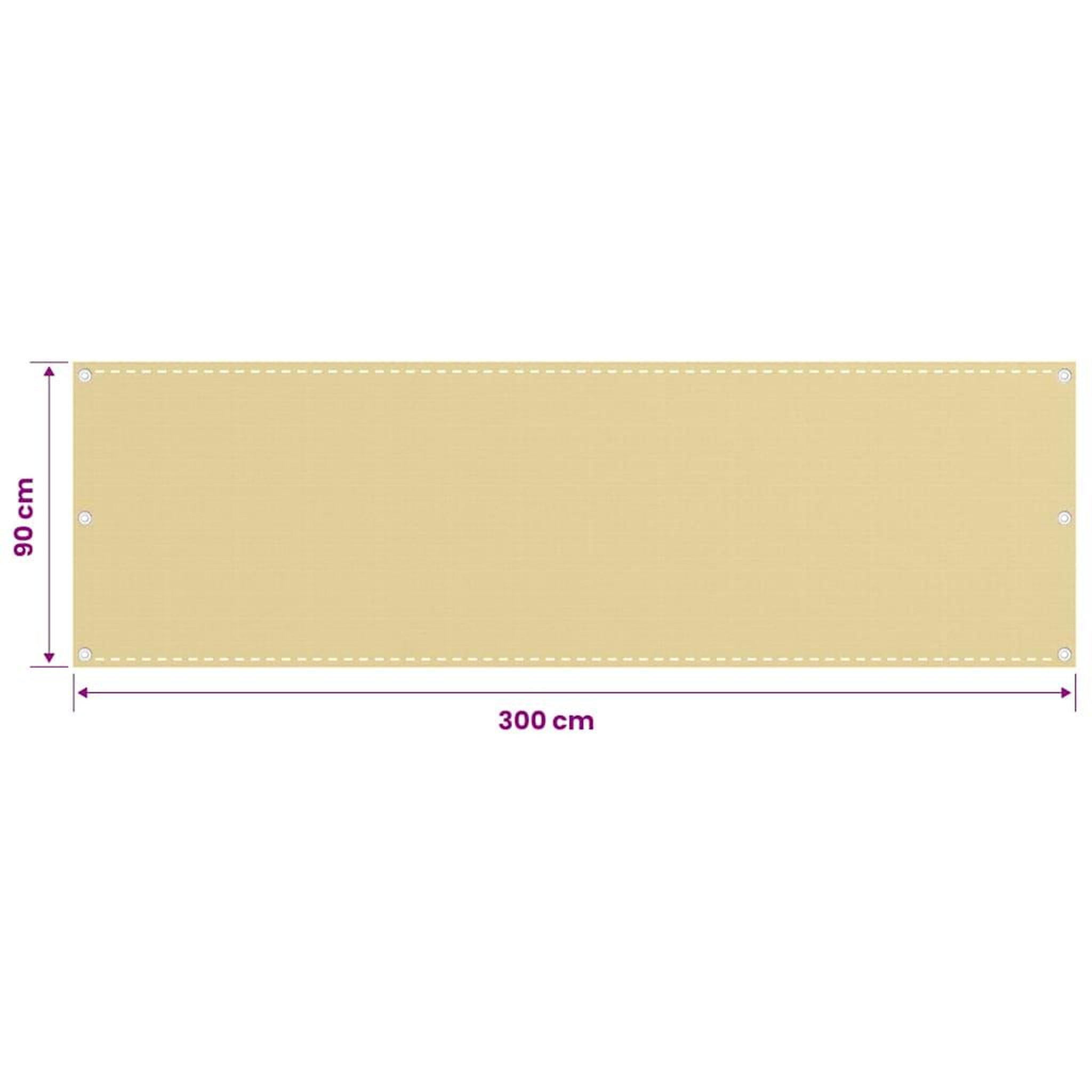 Voir la diapositive 6 : VIDAXL Ecran de balcon beige 90x300 cm pehd