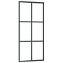 Voir la diapositive 5 : VIDAXL Porte coulissante kit de quincaillerie noir 90x205 cm verre ESG
