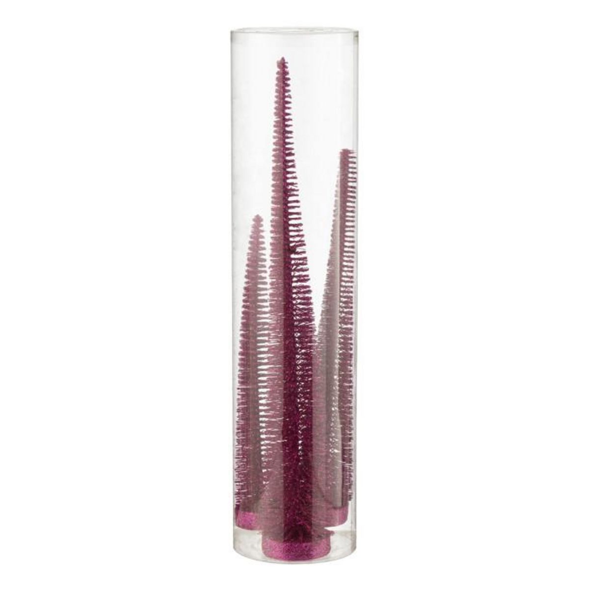 Paris Prix Lot de 3 Sapins de Noël Déco  Paillettes  40cm Fuchsia