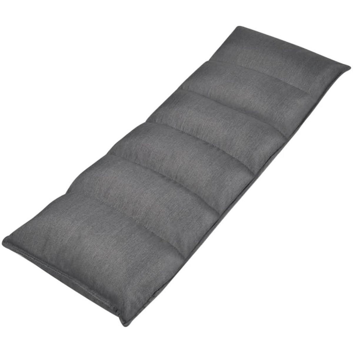 VIDAXL Chaise longue pliable de sol Gris Tissu