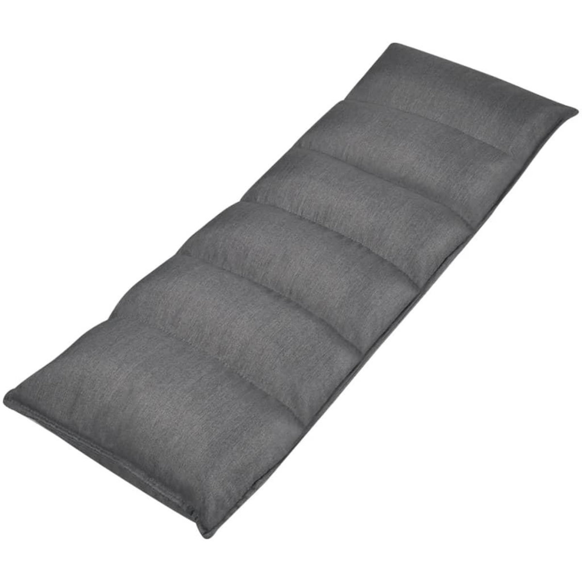 VIDAXL Chaise longue pliable de sol Gris Tissu