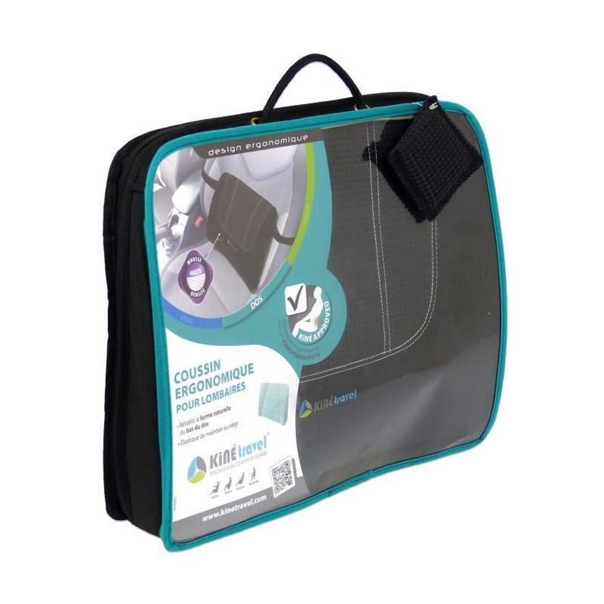 Voir la diapositive 3 : KINE TRAVEL KINE TRAVEL Coussin Lombaire Ergonomique