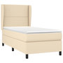 Voir la diapositive 3 : VIDAXL Sommier a lattes de lit avec matelas Creme 80x200 cm Tissu