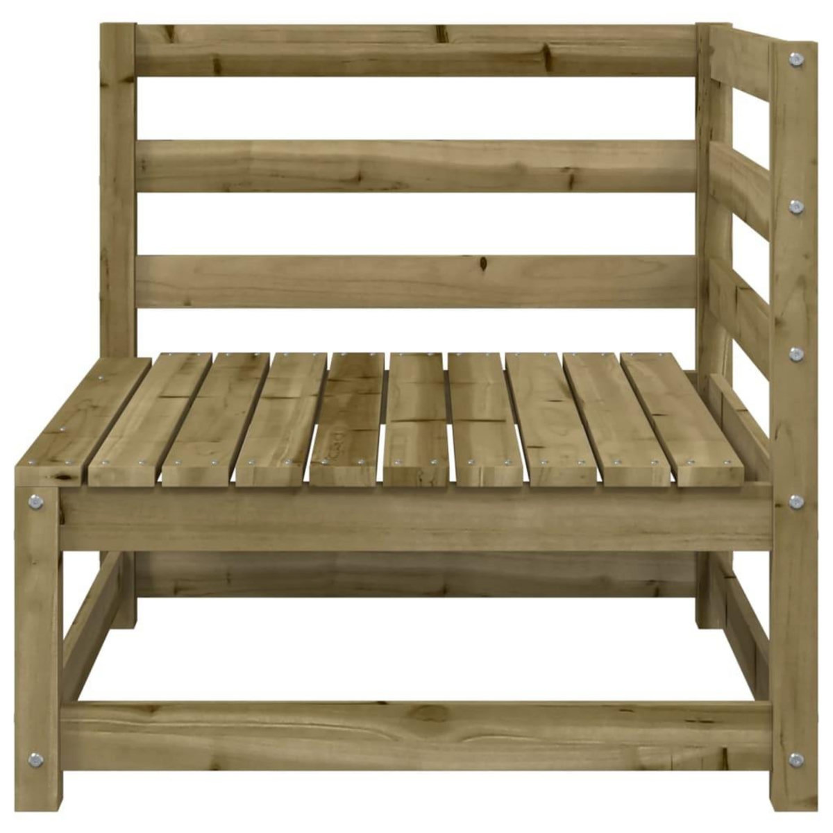 VIDAXL Canapes d'angle de jardin 2 pcs 70x70x67cm bois de pin impregne