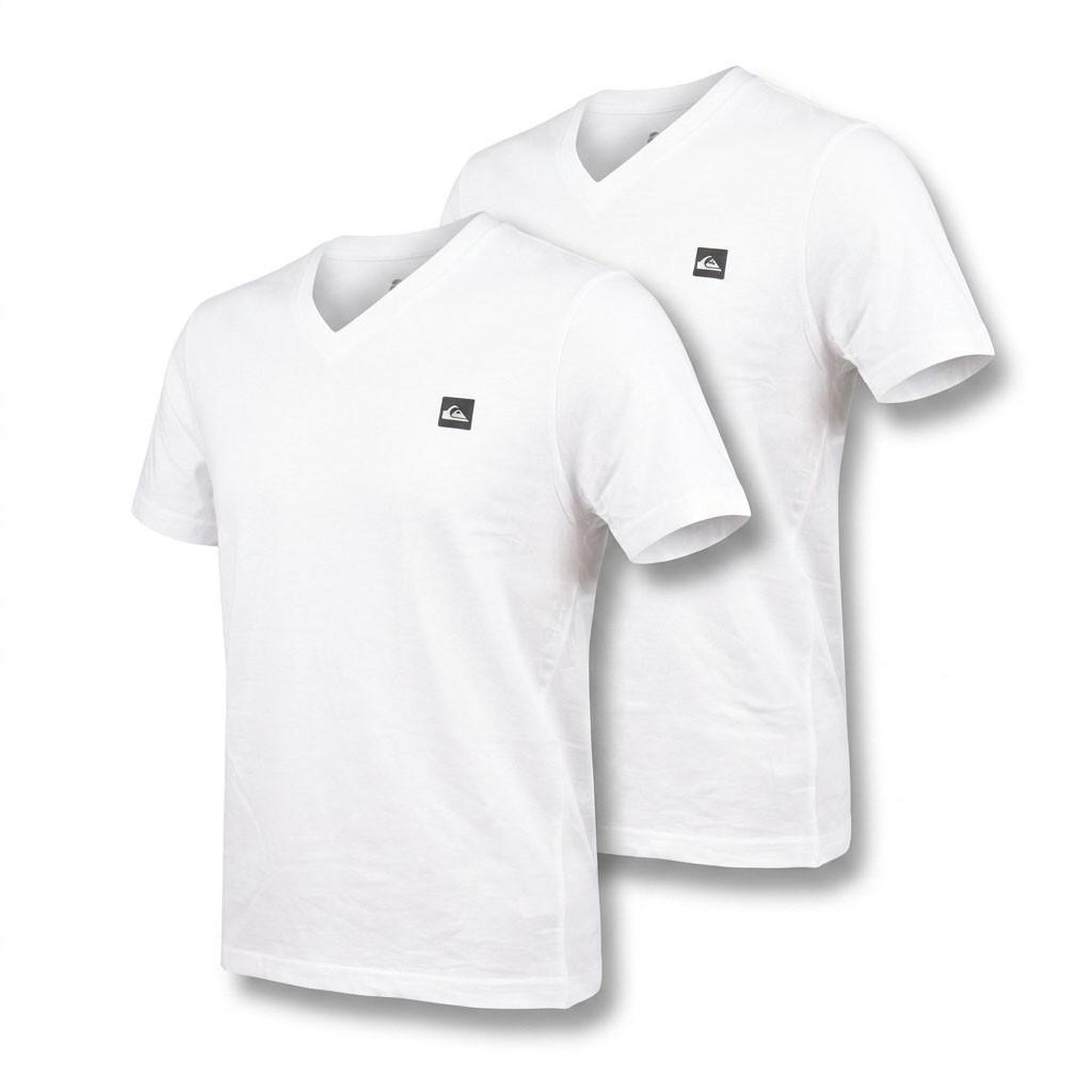 Voir la diapositive 1 : QUIKSILVER Quiksilver Pack de 2 T Shirts Homme 100% Coton Col Rond ou Col V