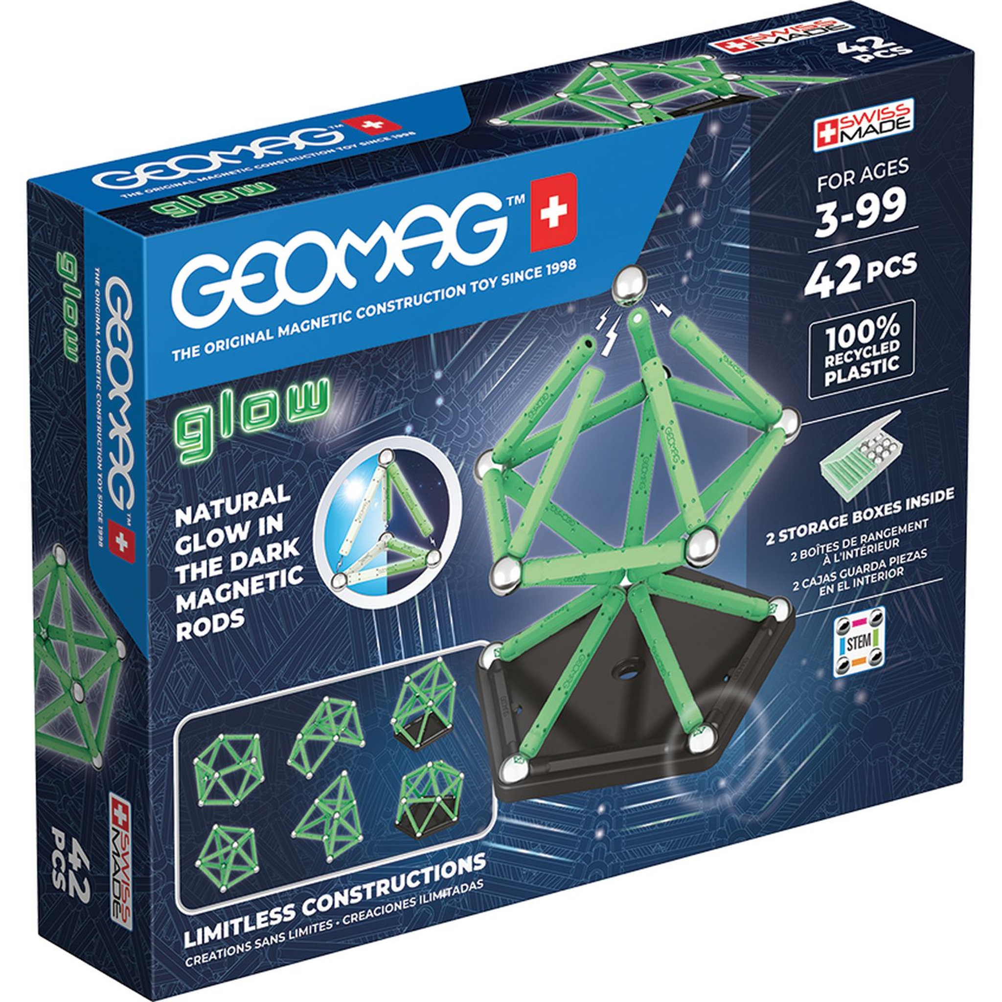 GP TOYS Jeu Geomag - Ecofriendly 42 pcs Glow
