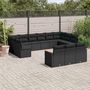 Voir la diapositive 1 : VIDAXL Salon de jardin avec coussins 13 pcs noir resine tressee