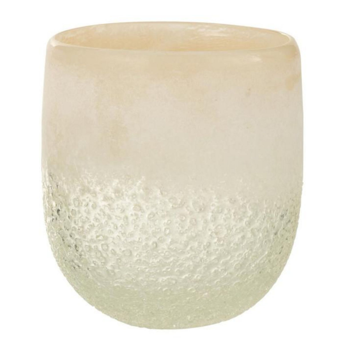 Paris Prix Photophore Design en Verre  Sumina  14cm Beige