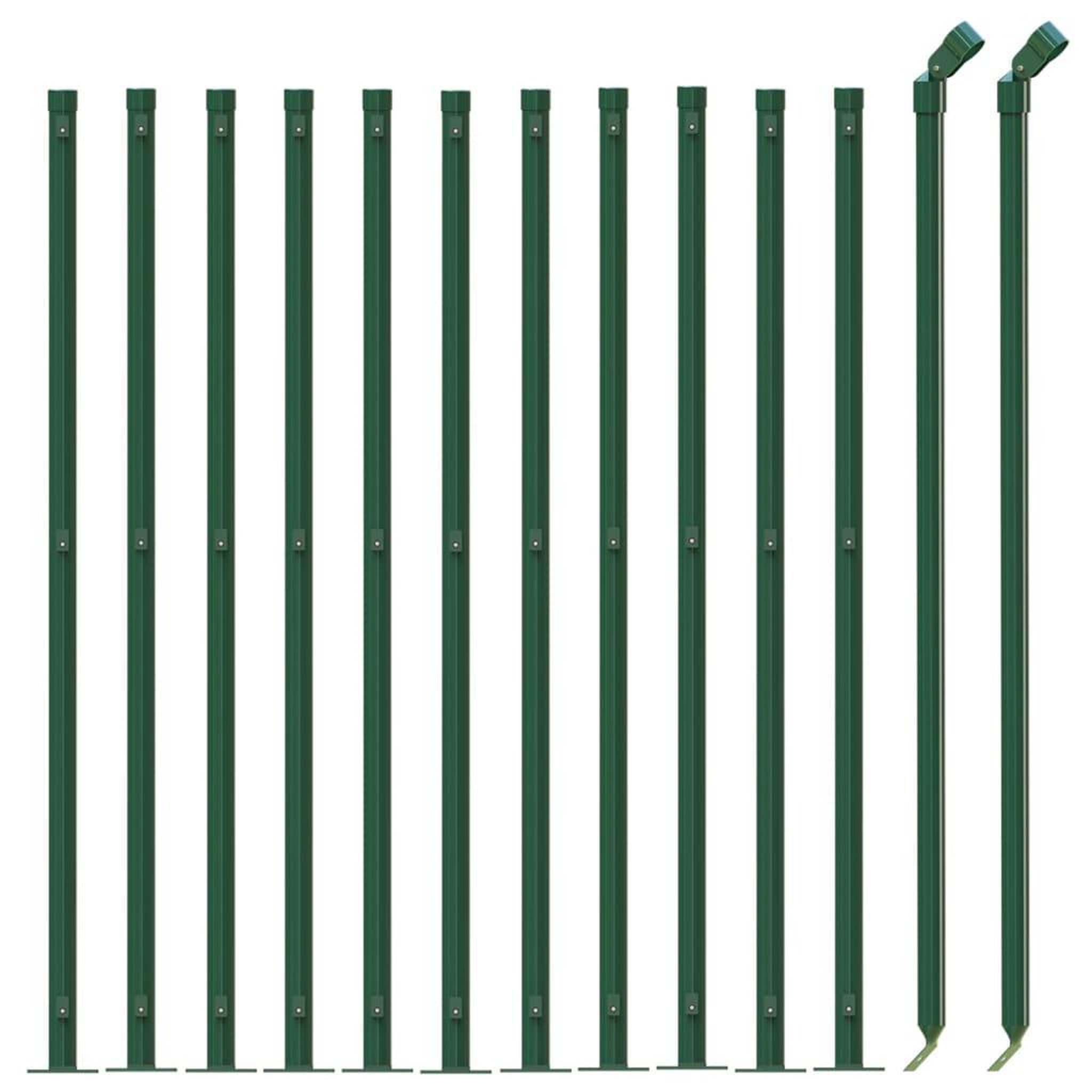 Voir la diapositive 3 : VIDAXL Cloture en treillis metallique avec bride vert 0,8x25 m