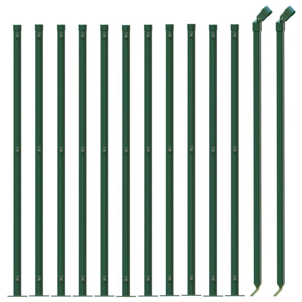 VIDAXL Cloture en treillis metallique avec bride vert 0,8x25 m