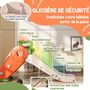 Voir la diapositive 6 : HOMCOM Toboggan pliable enfant 12-36 mois - panier basket, balle inclus - usage intérieur extérieur - HDPE orange beige