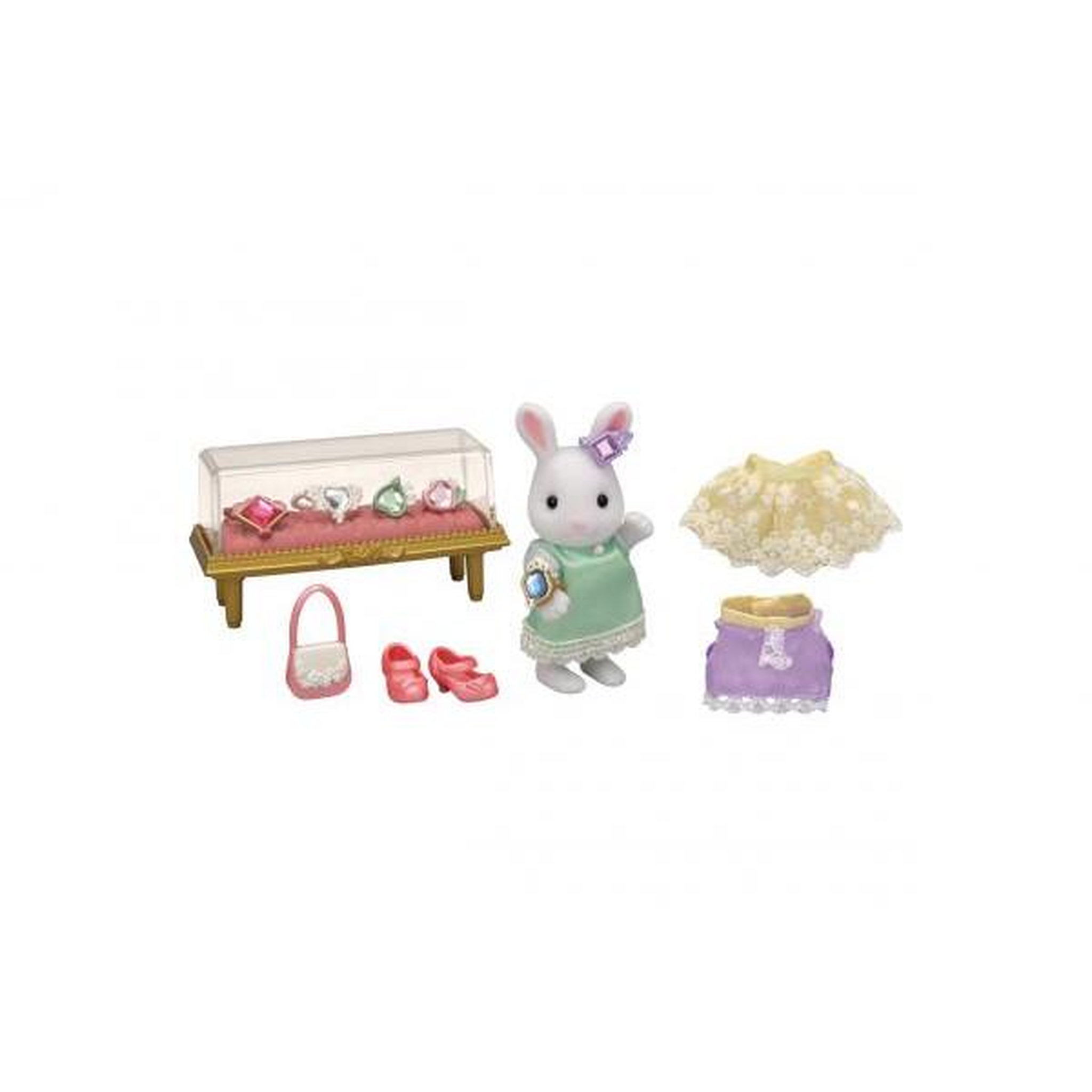 Voir la diapositive 3 : Sylvanian Families Figurines miniatures - SYLVANIAN FAMILIES - 5647 - La valisette de mode et grande soeur Lapin neige