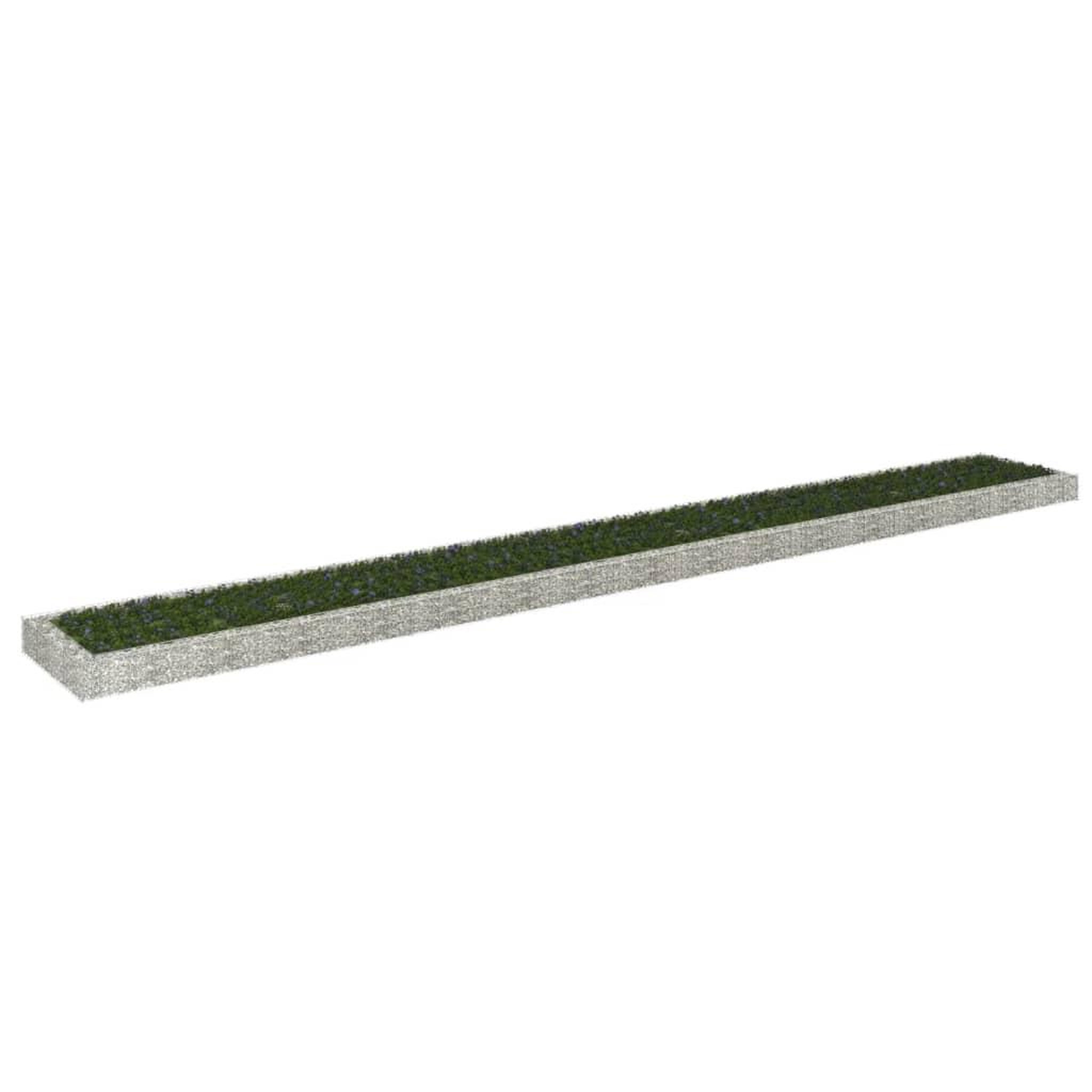 Voir la diapositive 1 : VIDAXL Lit sureleve a gabion Acier galvanise 800x100x20 cm