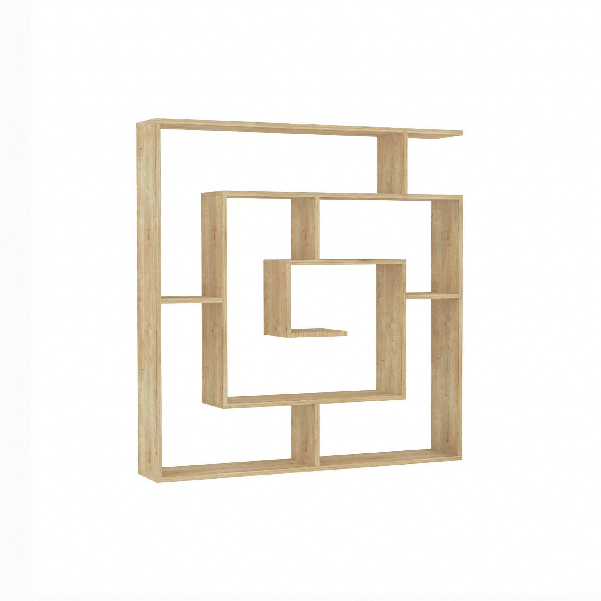 Habitat et Jardin Bibliothèque en bois  Labirent  - 125 x 22 x 129 cm - Beige