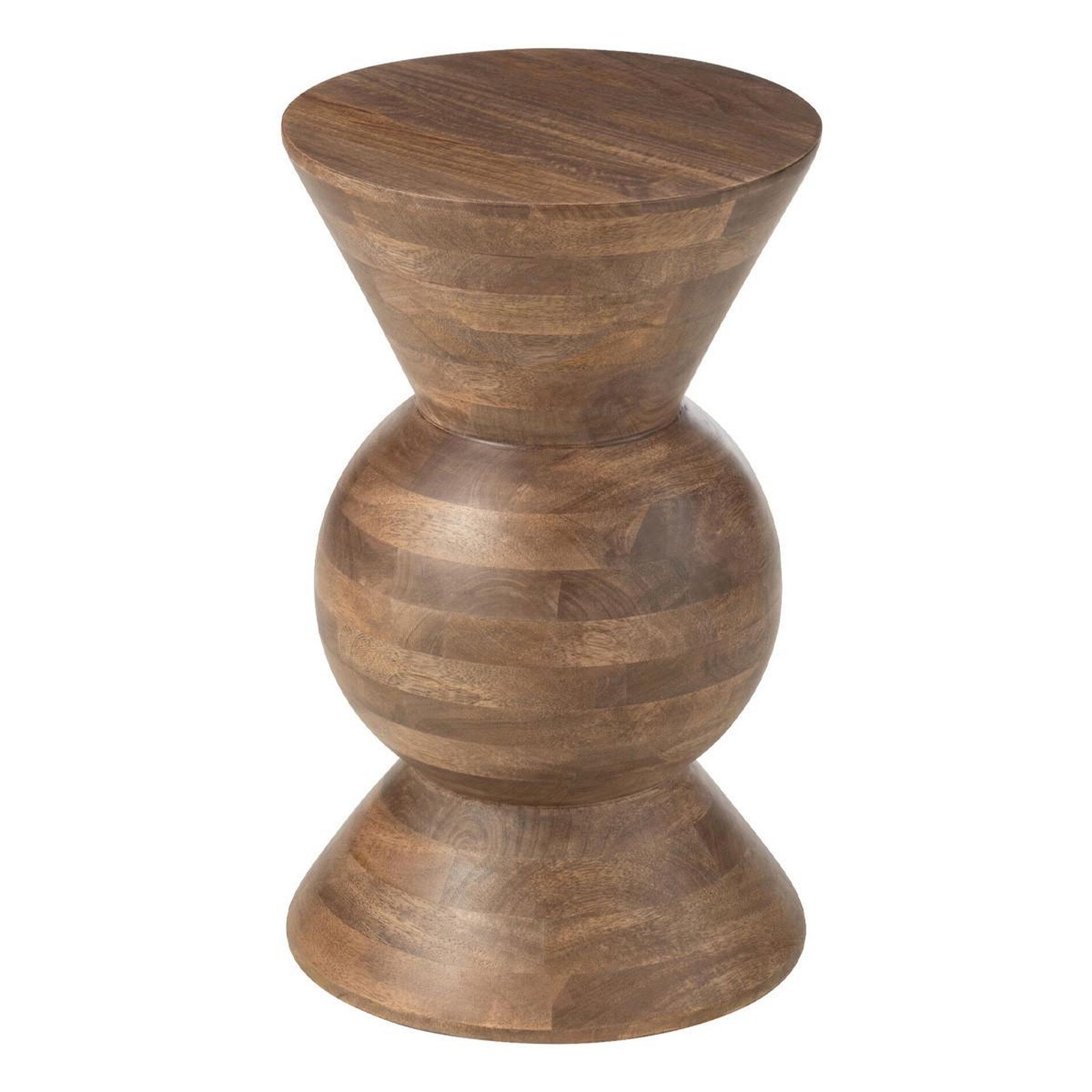 J-LINE Table d'appoint en bois  candy  50cm marron