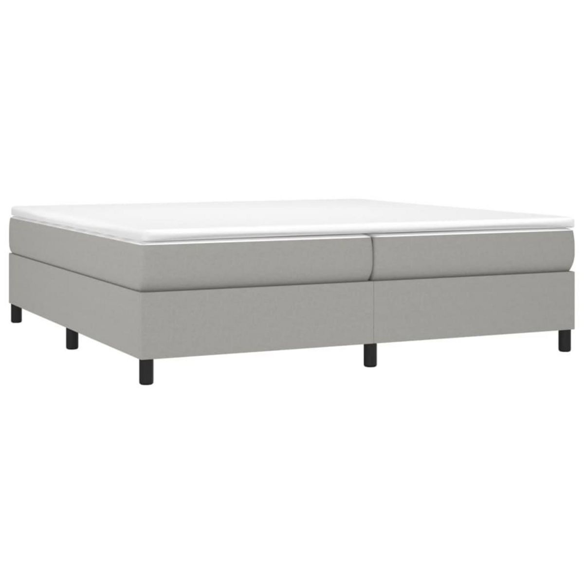 VIDAXL Sommier a lattes de lit avec matelas Gris clair 200x200cm Tissu
