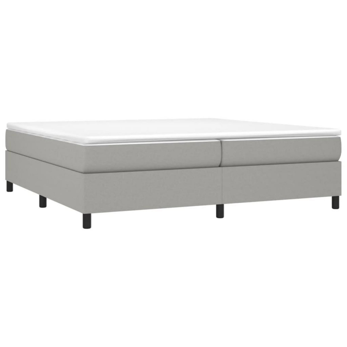 VIDAXL Sommier a lattes de lit avec matelas Gris clair 200x200cm Tissu