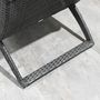Voir la diapositive 6 : OUTSUNNY Bain de soleil design contemporain - matelas grand confort inclus - résine tressée gris