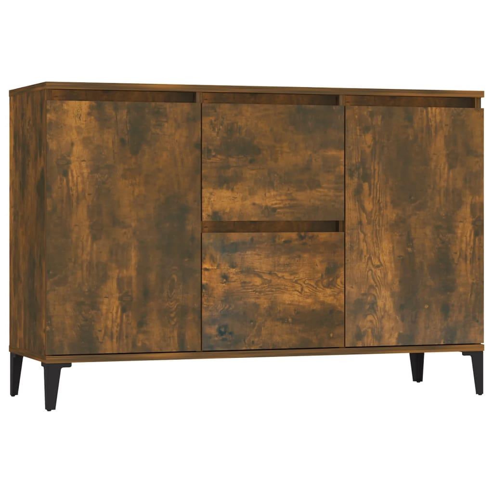 Voir la diapositive 2 : VIDAXL Buffet Chene fume 104x35x70 cm Bois d'ingenierie