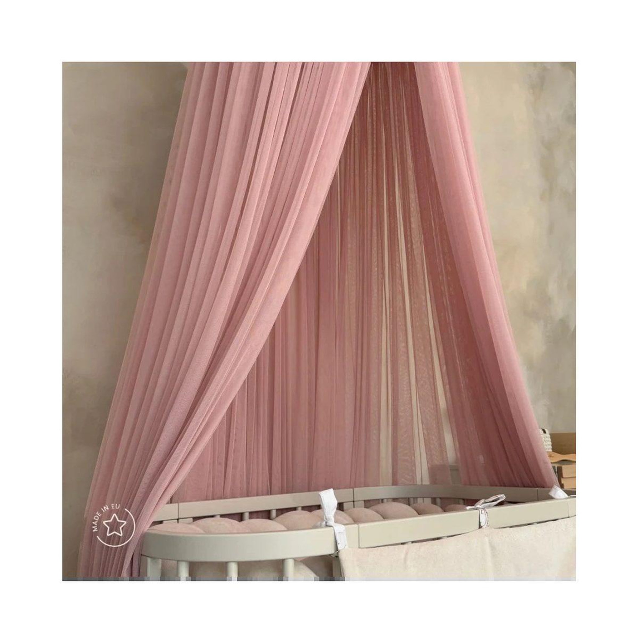 Voir la diapositive 5 : WALDIN Ciel de lit en tulle à fixer au plafond - rose