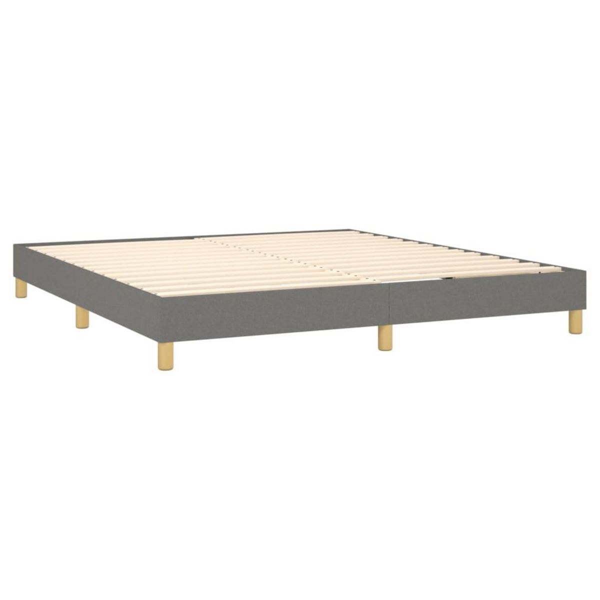VIDAXL Sommier a lattes de lit et matelas et LED Gris fonce 180x200 cm