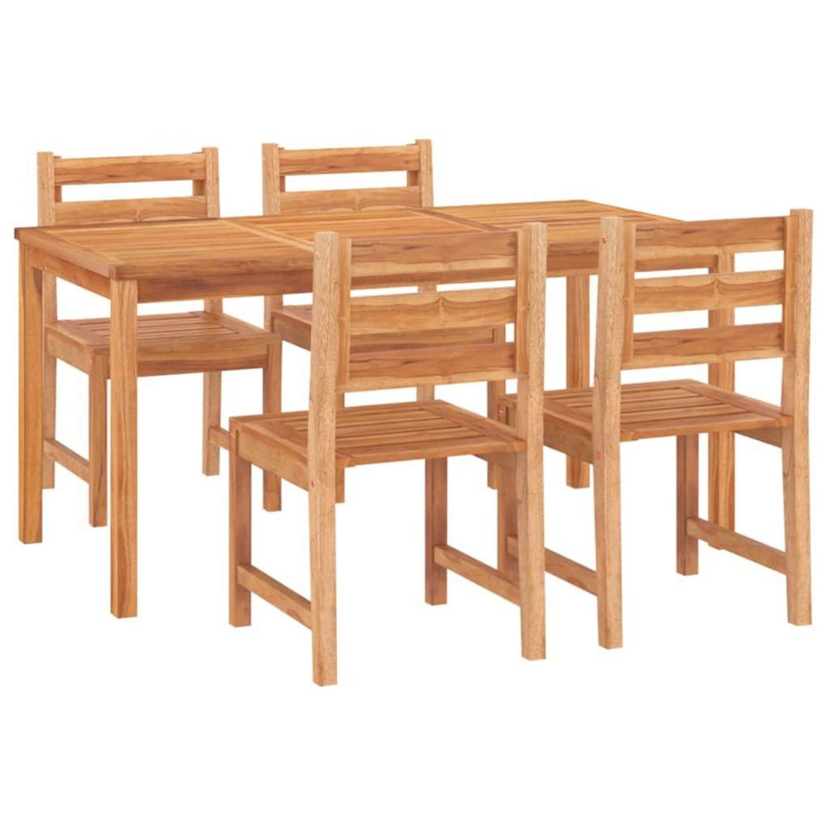 VIDAXL Ensemble a manger de jardin 5pcs Bois de teck massif