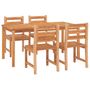 Voir la diapositive 3 : VIDAXL Ensemble a manger de jardin 5pcs Bois de teck massif