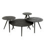 Voir la diapositive 1 : Paris Prix Lot de 4 Tables Basses en Bois  Teck  70cm Noir