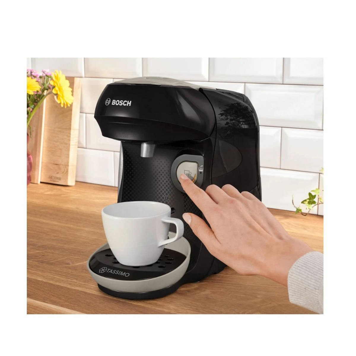 BOSCH Cafetière à dosettes 1400w noir - TAS109E