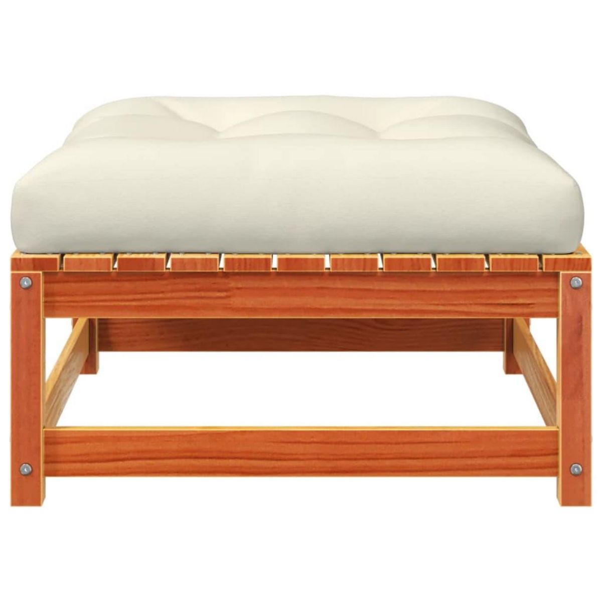 VIDAXL Repose-pied de jardin avec coussin bois massif de pin