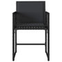 Voir la diapositive 5 : VIDAXL Chaises de jardin lot de 4 avec coussins noir resine tressee