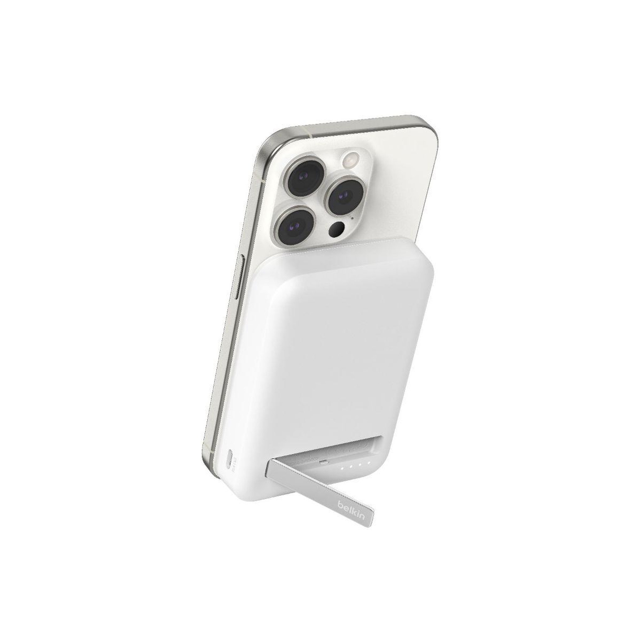 Voir la diapositive 2 : Belkin Batterie externe 10000 mah 15w magsafe avec support