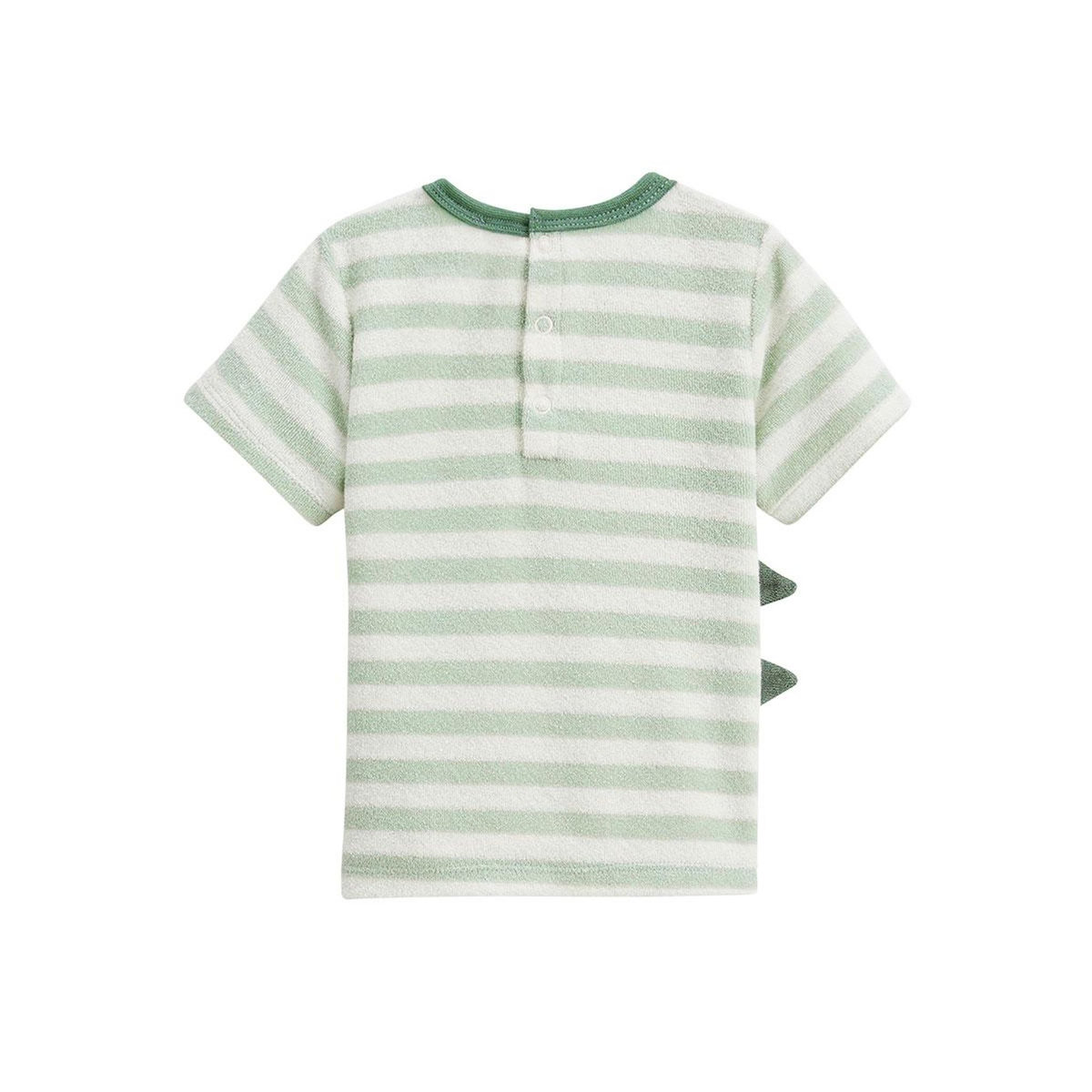 Petit Béguin Ensemble enfant t-shirt et short en éponge Crocro rigolo