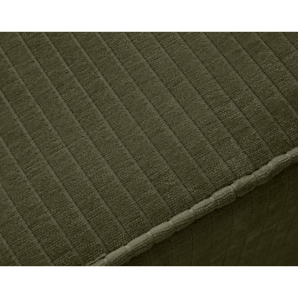 BEST MOBILIER Topaze - pouf - en velours côtelé plat