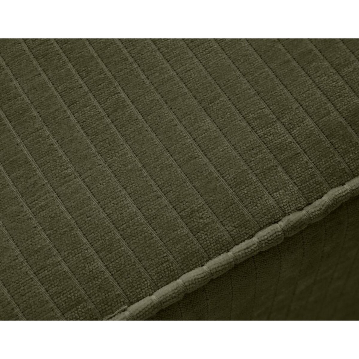 BEST MOBILIER Topaze - pouf - en velours côtelé plat