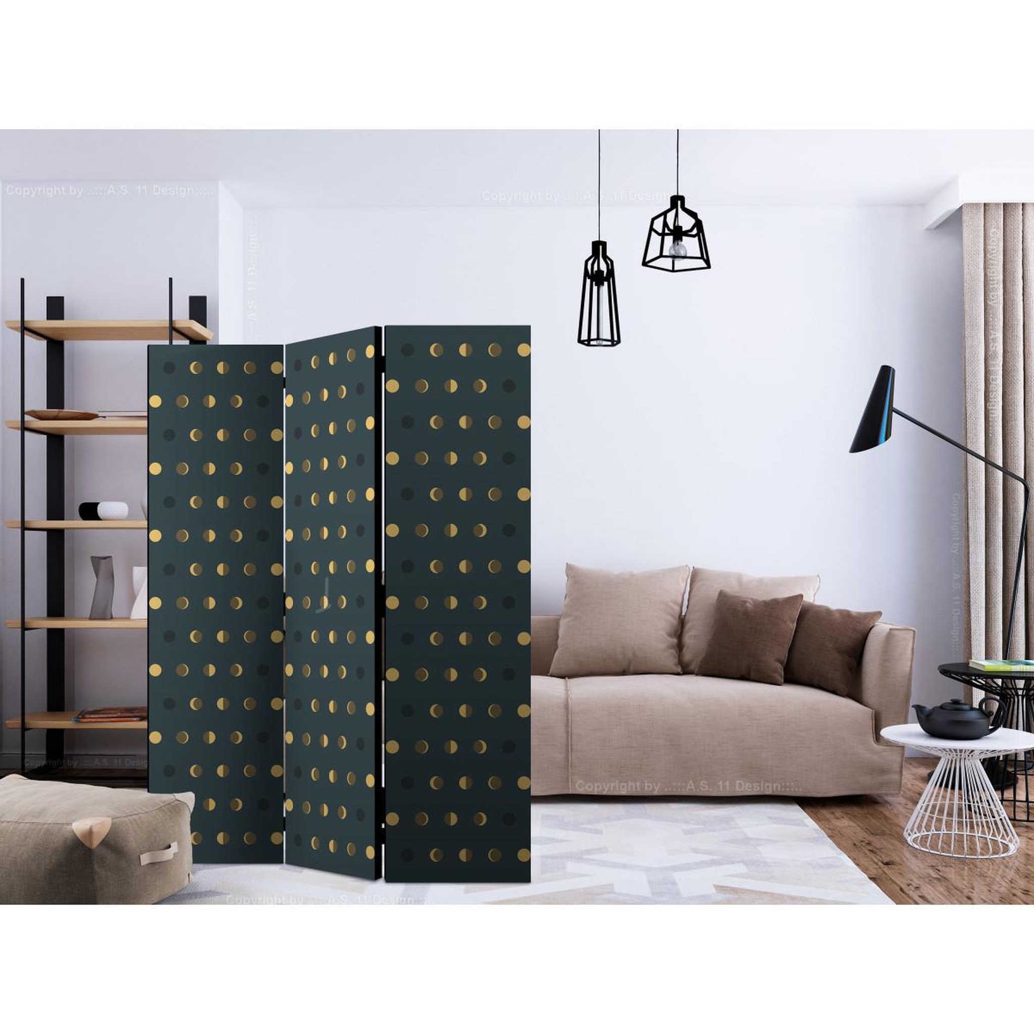 Voir la diapositive 2 : Paris Prix Paravent 3 Volets  Dots  135x172cm