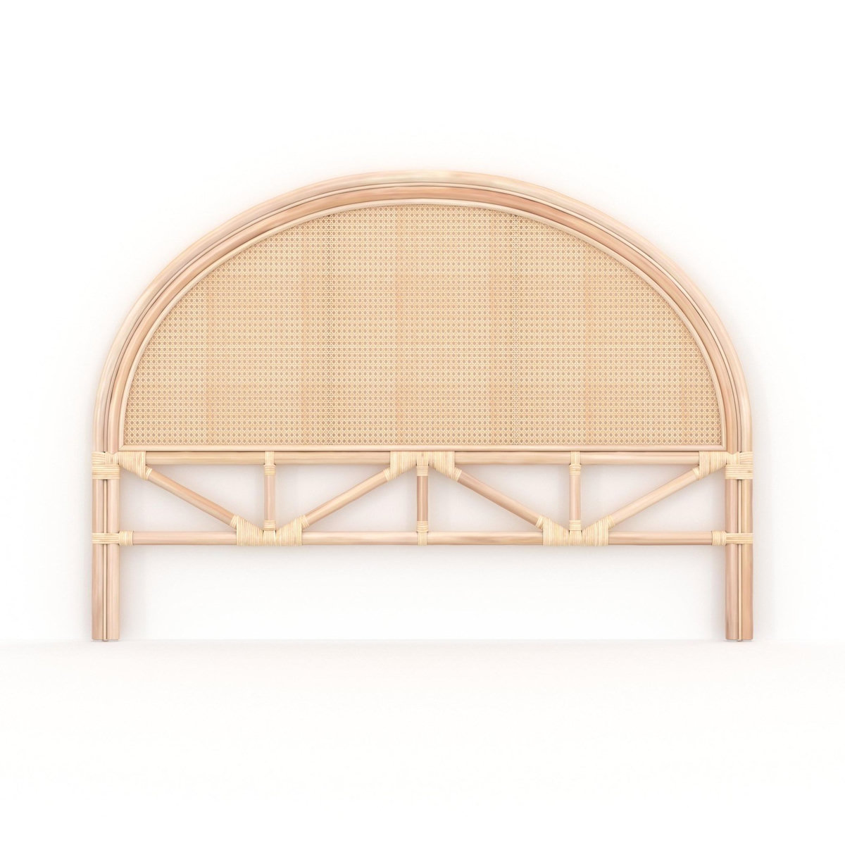Rendez vous déco Tête de lit 140 cm en rotin et cannage-Néora