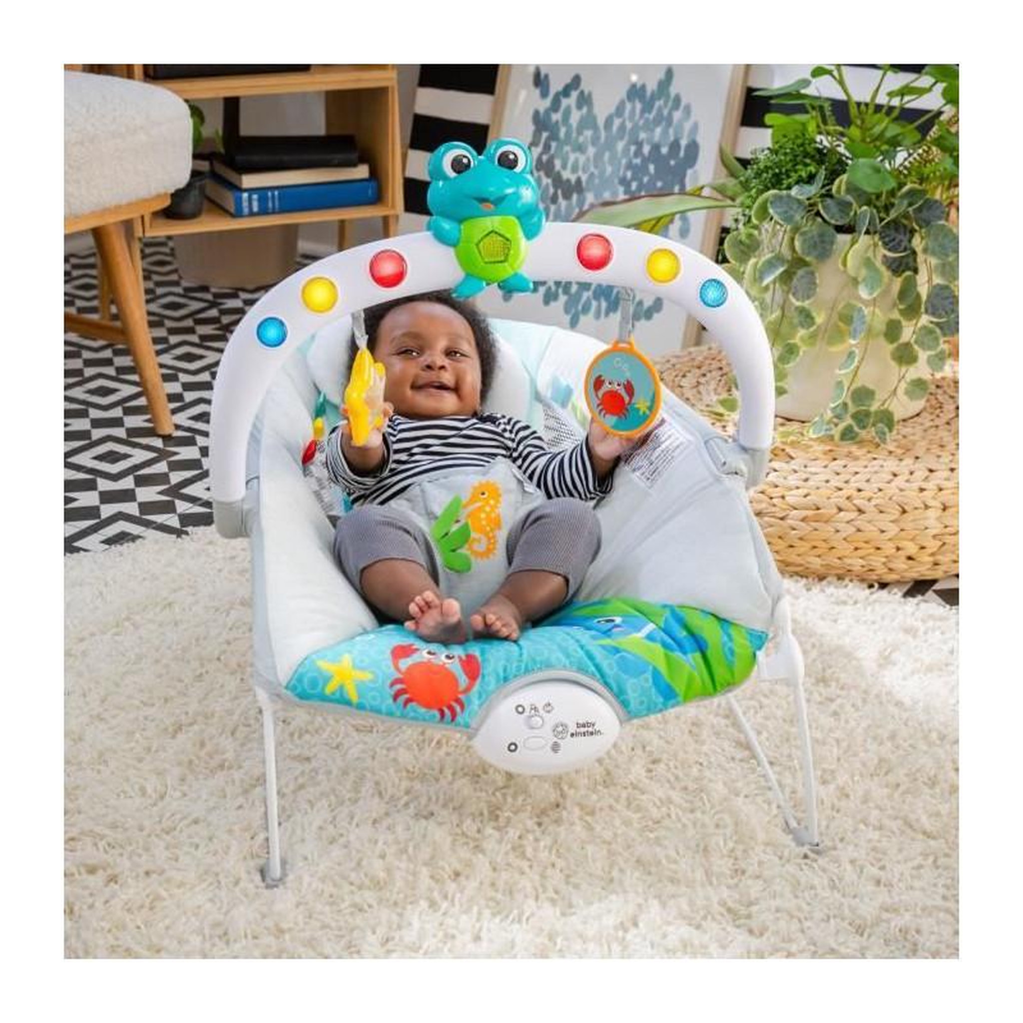 Voir la diapositive 6 : BABY EINSTEIN BABY EINSTEIN Transat Neptune - Ocean Explorers, 15 mélodies, lumieres, vibrations