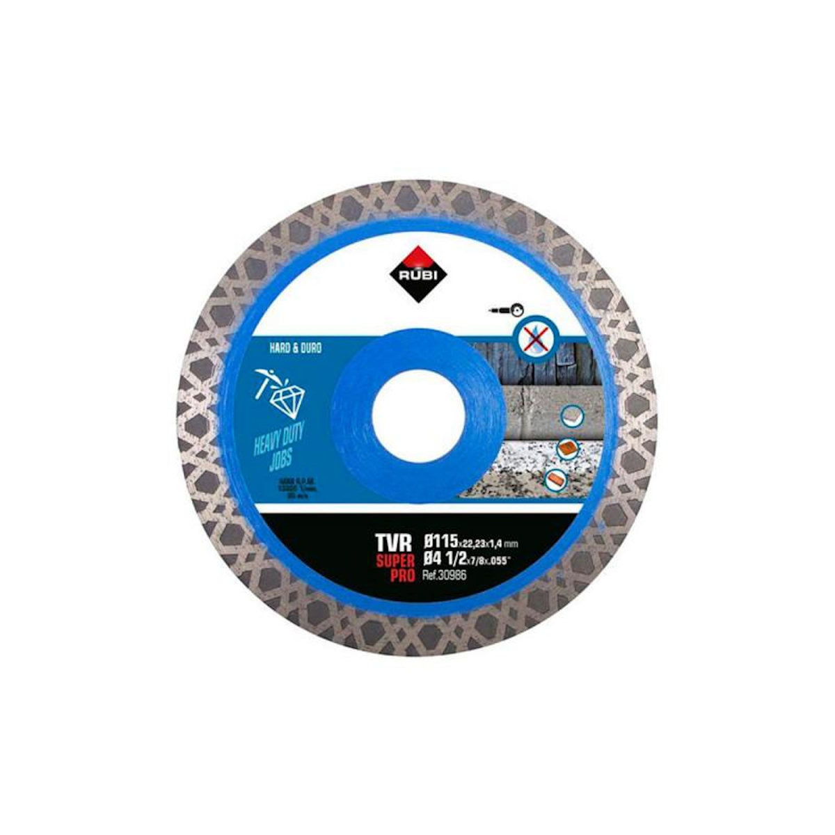 RUBI Disque diamant TVR Superpro RUBI - Diamètre 115mm